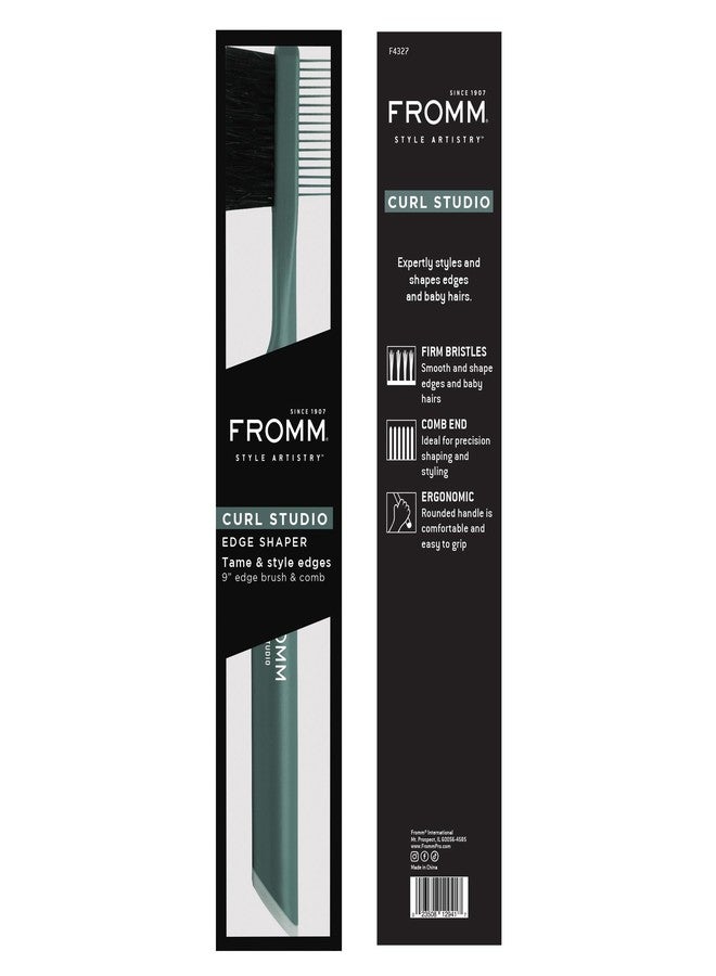 Fromm Professional Curl Studio 9" Edge Brush and Comb Shaper for Taming, Styling, Smoothing, Controlling Baby Hairs and Flyaways - Image 5